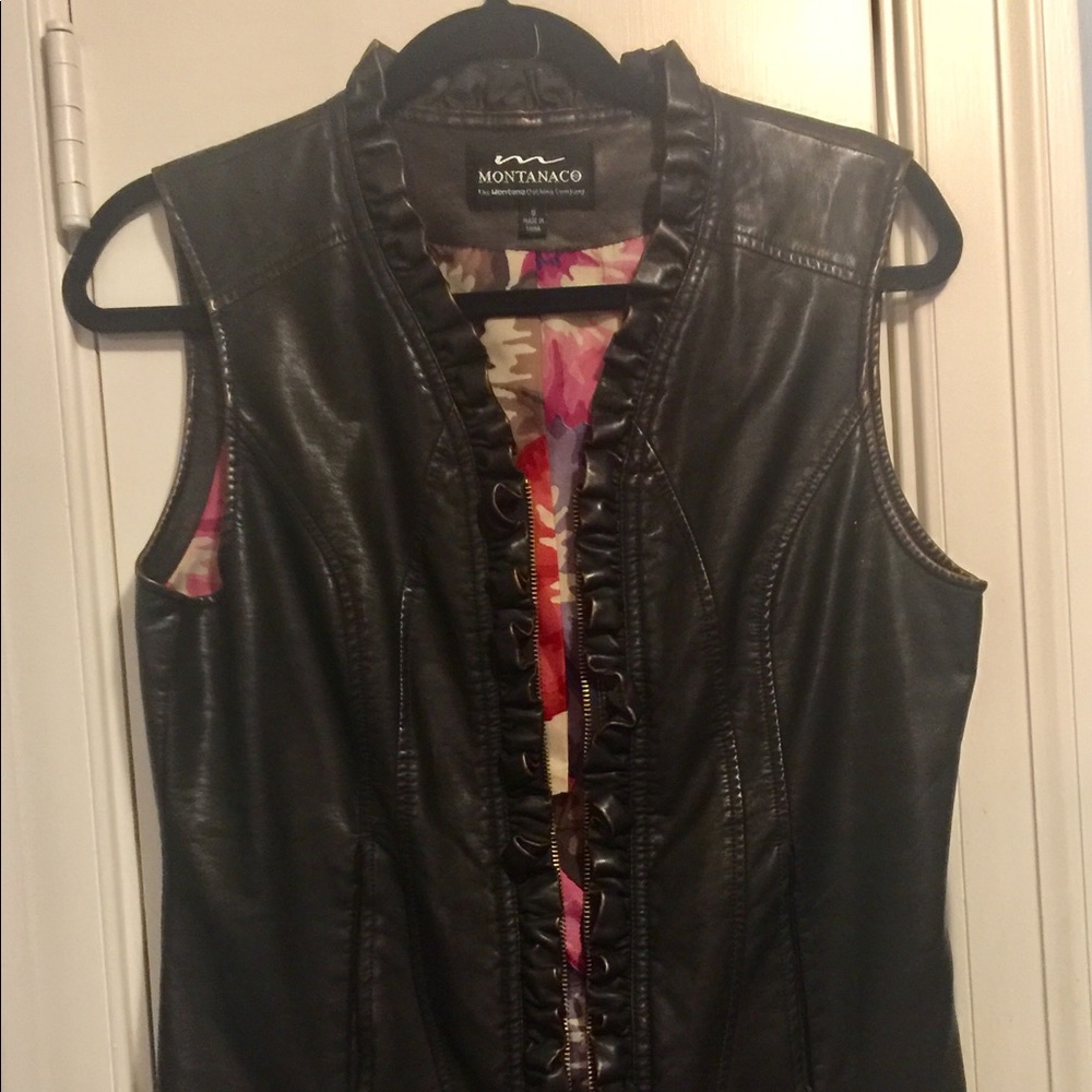 Montanaco clothing co. Leather vest